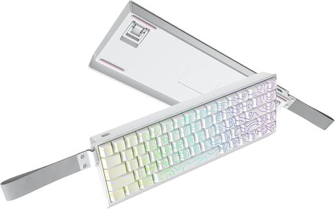 Mer68 Wired 68 Keys, Magnetic Switch Mechanical Keyboard, 8KHZ Polling Rate/Latency As 0.125MS/256KHZ Single Key Scan Rate/ARGB/, Hot Swappable Gaming Keyboard(White) in Saudi Arabia