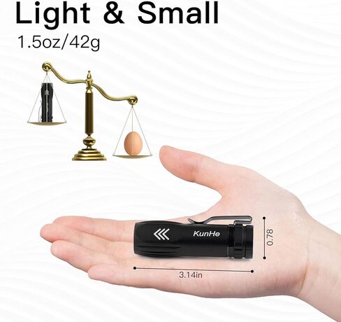 KunHe 5 حزمة مصباح يدوي صغير قابل لإعادة الشحن بالجملة USB-C صغير عالي التجويف مصباح يدوي مشبك على جيب محمول ضوء فلاش لحالات الطوارئ EDC استخدام المنزل تخزين المواد in Kuwait