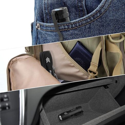 KunHe 5 حزمة مصباح يدوي صغير قابل لإعادة الشحن بالجملة USB-C صغير عالي التجويف مصباح يدوي مشبك على جيب محمول ضوء فلاش لحالات الطوارئ EDC استخدام المنزل تخزين المواد in Kuwait