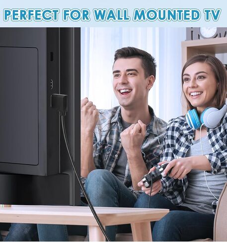 كابل تمديد HDMI الزاوية اليمنى 1.5 قدم 4K HDMI موسع ذكر إلى أنثى محول سلك 90 درجة HD محول فيديو للشاشة، الكمبيوتر المحمول، جهاز العرض، HDTV in Saudi Arabia