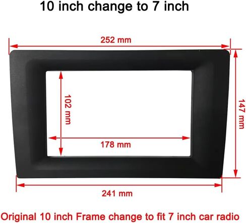 7'' to 9'' Inch Universal Car Radio Stereo Fascia Frame Adapter in Dash Panel Trim Bezel Conversion in Saudi Arabia