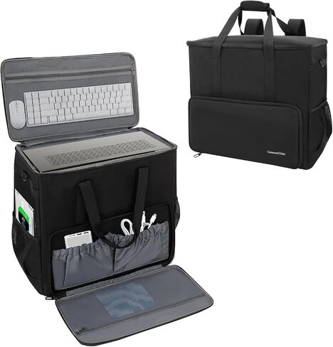 PC Tower Carrying Case Backpack, Gaming Computer Tower Travel Bag Compatible with ATX/Micro-ATX Desktop for Keyboard, Mouse and Accessories, Fits Up to 20.67″×10.23″×18.9″ (Bag Only) in Saudi Arabia