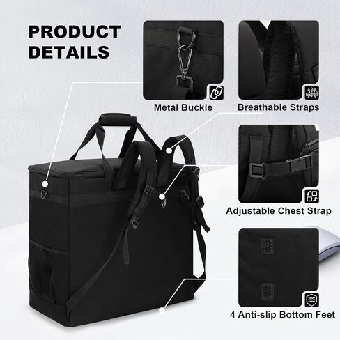 PC Tower Carrying Case Backpack, Gaming Computer Tower Travel Bag Compatible with ATX/Micro-ATX Desktop for Keyboard, Mouse and Accessories, Fits Up to 20.67″×10.23″×18.9″ (Bag Only) in Saudi Arabia