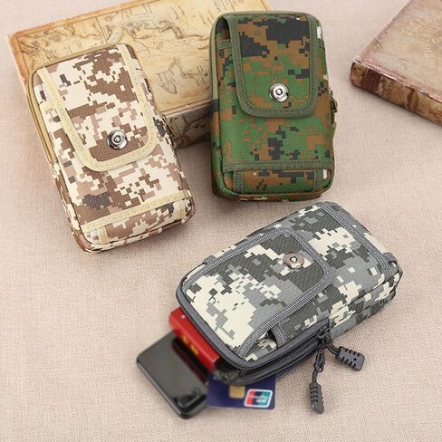 Cell Phone Waist Pouch Bag Vertical Wallet Purse Pockets For Outdoor Camping Hiking Belt Clip Holder Pouch in Saudi Arabia