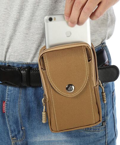 Cell Phone Waist Pouch Bag Vertical Wallet Purse Pockets For Outdoor Camping Hiking Belt Clip Holder Pouch in Saudi Arabia