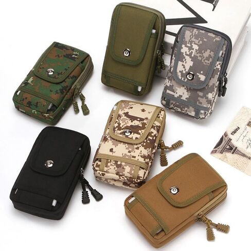 Cell Phone Waist Pouch Bag Vertical Wallet Purse Pockets For Outdoor Camping Hiking Belt Clip Holder Pouch in Saudi Arabia