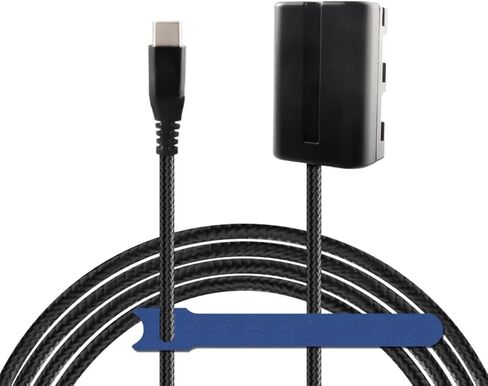 Braided Cable Type-C to NP-FM500H Dummy Battery FM500H DC Coupling for Sony Cameras SLT A57 A57K A57M A57Y in Saudi Arabia