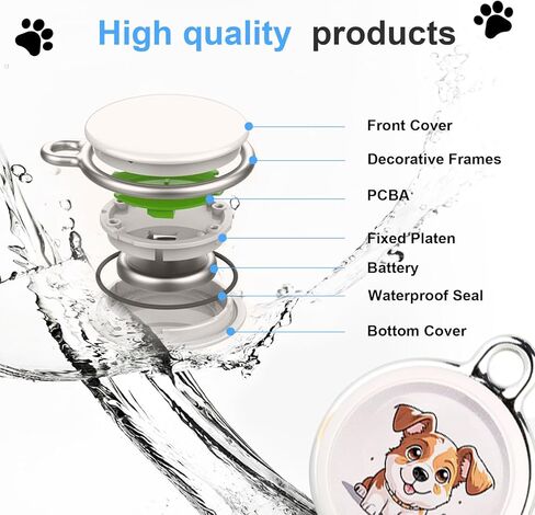 2025 جهاز تعقب GPS جديد للمركبات - جهاز تتبع التغطية العالمية في الوقت الفعلي للسيارات والأطفال والحيوانات الأليفة | عمر بطارية طويل، لا توجد رسوم شهرية ولا تتطلب بطاقة SIM (نمط الكلاب) in Kuwait