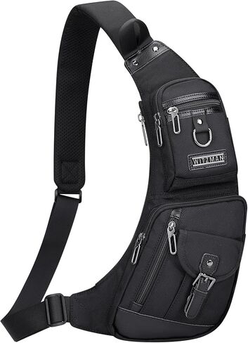 WITZMAN Sling Bag for Men Crossbody Bags Travel Slim Chest Bag One Strap Lightweight Casual Daypack in Saudi Arabia