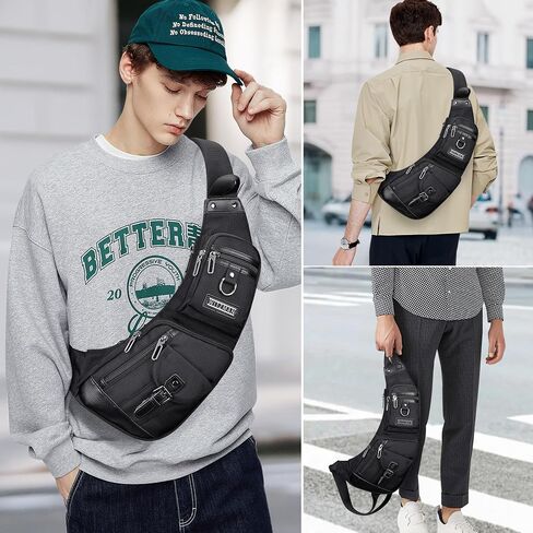 WITZMAN Sling Bag for Men Crossbody Bags Travel Slim Chest Bag One Strap Lightweight Casual Daypack in Saudi Arabia