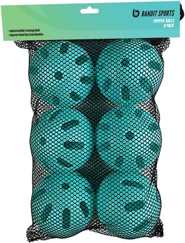 202 Popper Plastic Baseballs ، مصنوعة من مواد مقاومة للانتعاش والارتداد ، وممارسة التمارين المثالية للبيسبول وضرب الكرة (12 كرات تدريب على البيسبول) in Kuwait