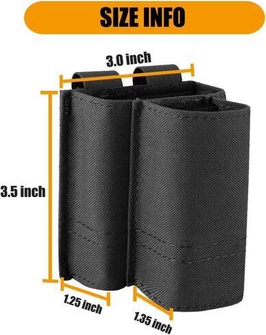 KRYDEX 5.56mm Magazine Pouch + 9mm .45 Pistol Mag Pouch Combo MOLLE Mag Holders with Quick Release Mag Pouch Insert in Saudi Arabia