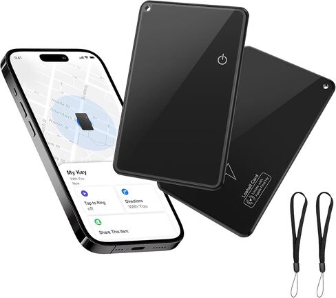 بطاقة تعقب المحفظة Air-Tag 2 PCS 2 Pack [معتمدة من Apple MFi] (iOS فقط) - أجهزة تعقب الهواء لـ Find My - مكتشف مفاتيح ذكية تعمل بتقنية Bluetooth - محدد موقع العناصر القابلة لإعادة الشحن لبطاقات الأمتعة وجوازات السفر والمحفظة والحقائب in Saudi Arabia
