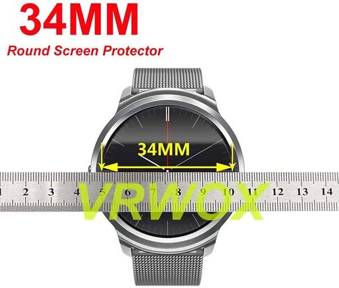 VRWOX[ 3-Pcs TPU Screen Protector For Universal Round Watch HD Film,Anti-Scratch, Anti-Fingerprint, Bubble Free (37MM) in Saudi Arabia