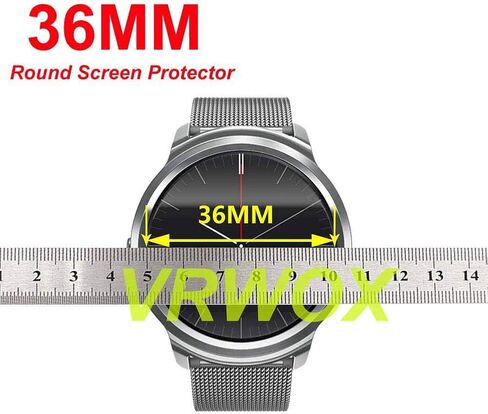 VRWOX[ 3-Pcs TPU Screen Protector For Universal Round Watch HD Film,Anti-Scratch, Anti-Fingerprint, Bubble Free (37MM) in Saudi Arabia