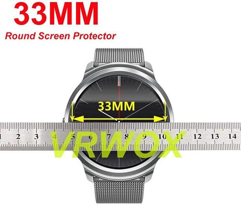 VRWOX[ 3-Pcs TPU Screen Protector For Universal Round Watch HD Film,Anti-Scratch, Anti-Fingerprint, Bubble Free (37MM) in Saudi Arabia