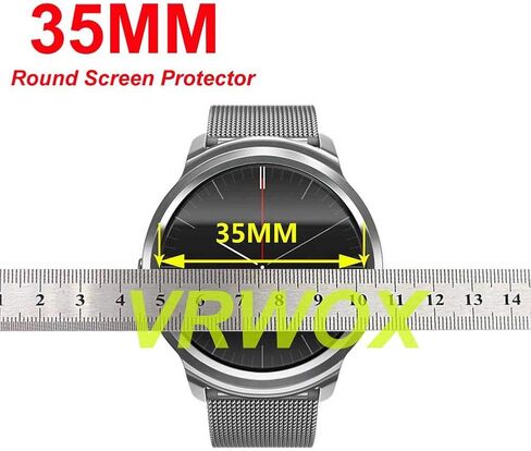 VRWOX[ 3-Pcs TPU Screen Protector For Universal Round Watch HD Film,Anti-Scratch, Anti-Fingerprint, Bubble Free (37MM) in Saudi Arabia