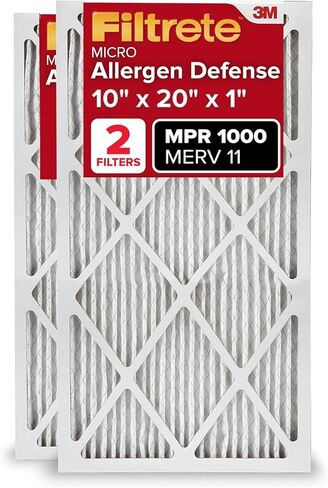Filtrete 20x25x1 Air Filter, MPR 1000, MERV 11, Micro Allergen Defense 3-Month Pleated 1-Inch Air Filters, 2 Filters in Kuwait