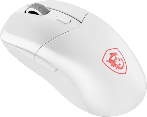 MSI Versa 300 Wireless White Gaming Mouse, 8000 DPI, 30M+ Clicks Kailh Switch, Optical Sensor, Ergonomic Ambitextrous Hand Design, RGB Light in Saudi Arabia