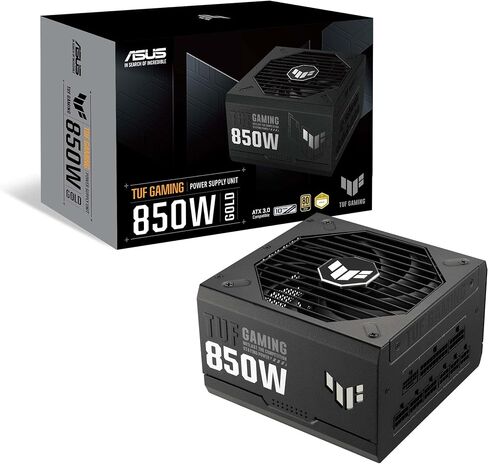 ASUS TUF Gaming 850W Gold (850 Watt, ATX 3.0 Compatible, Fully Modular Power Supply, 80+ Gold, Military-Grade Components, Dual Ball Bearing, Axial-tech Fan, PCB Coating, 10 Year Warranty) (Renewed) in Saudi Arabia
