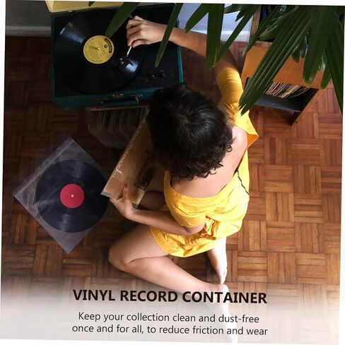 50pcs Vinyl Record Protector Sleeves 12-Inch Bags Acid-Free Material for Safe Storage of Records Suitable for Collectors and Music Lovers in Saudi Arabia