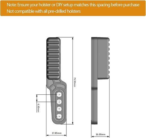 WARRIORLAND Holster Claw Kit for IWB Holsters – 4 Pre-Drilled Holes with 0.248" Spacing Concealment Wing (Right/Left Hand Combo) – Compatible with DIY & Pre-Made Kydex Holsters – Includes Hardware Kit in Saudi Arabia