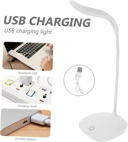 Jojofuny صديقة للبيئة USB كتاب ضوء وسائط ليلة مصباح حماية العين الناعمة للقراءة دراسة غرفة نوم المنزل مكتب in Kuwait