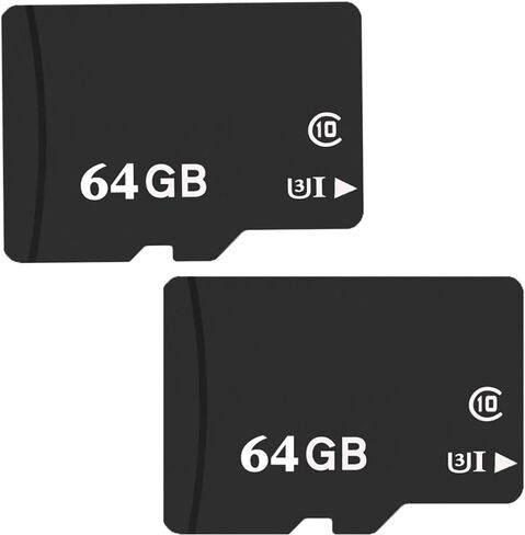 MicroSD Memory Card Set, 64GB2PCS Multi-Pack, Class 10, U3 High Speed Storage for Cameras, Drones, and Dashcams in Saudi Arabia