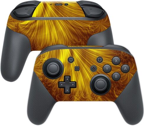 غلاف MightySkins متوافق مع وحدة تحكم Nintendo Switch Pro - بلاط ذهبي | غطاء ملتف واقٍ ومتين وفريد ​​من نوعه من الفينيل | سهل التطبيق والإزالة وتغيير الأنماط | صنع في الولايات المتحدة الأمريكية in Saudi Arabia