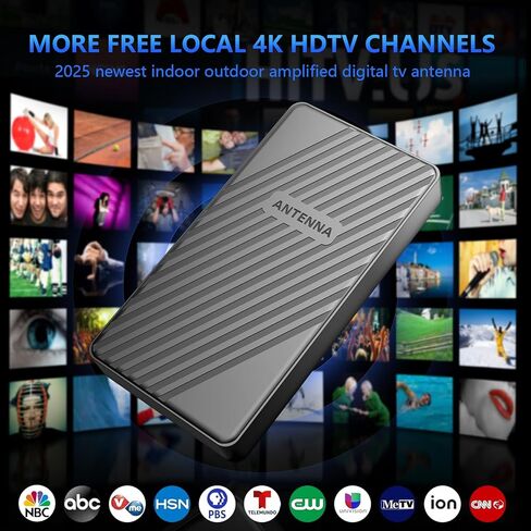 2200+ Miles Range TV Antenna, 2025 Upgraded Strongest Digital TV Antenna Outdoor with Amplifier Signal Booster, Support Smart TV and All Older TV's,for Local Channels-Support 1080p 4K 8K in Kuwait