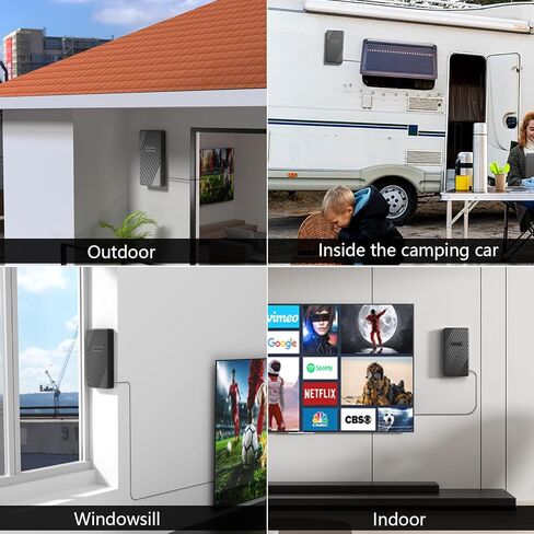 2200+ Miles Range TV Antenna, 2025 Upgraded Strongest Digital TV Antenna Outdoor with Amplifier Signal Booster, Support Smart TV and All Older TV's,for Local Channels-Support 1080p 4K 8K in Kuwait