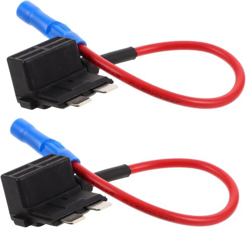 Luxshiny 2 قطعة Dash Cam Fuse Tap Kit السيارات إضافة مجموعة محول الدائرة لسهولة التركيب حامل الصمامات المضمنة للسيارات والشاحنات والقوارب in Kuwait
