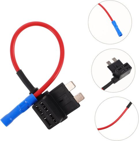 Luxshiny 2 قطعة Dash Cam Fuse Tap Kit السيارات إضافة مجموعة محول الدائرة لسهولة التركيب حامل الصمامات المضمنة للسيارات والشاحنات والقوارب in Kuwait