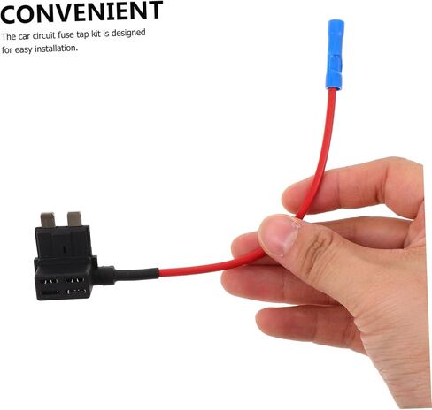 Luxshiny 2 قطعة Dash Cam Fuse Tap Kit السيارات إضافة مجموعة محول الدائرة لسهولة التركيب حامل الصمامات المضمنة للسيارات والشاحنات والقوارب in Kuwait