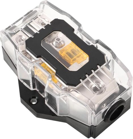 Luxshiny 32v Auto Audio Fuse Block Way Amplifier Fuse حامل غطاء شفاف لسهولة المراقبة مصمم لأنظمة الصوت الخاصة بالسيارات وتعديلاتها in Kuwait