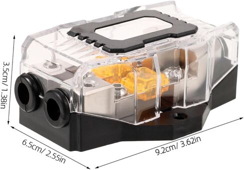 Luxshiny 32v Auto Audio Fuse Block Way Amplifier Fuse حامل غطاء شفاف لسهولة المراقبة مصمم لأنظمة الصوت الخاصة بالسيارات وتعديلاتها in Kuwait