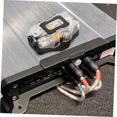 Luxshiny 32v Auto Audio Fuse Block Way Amplifier Fuse حامل غطاء شفاف لسهولة المراقبة مصمم لأنظمة الصوت الخاصة بالسيارات وتعديلاتها in Kuwait