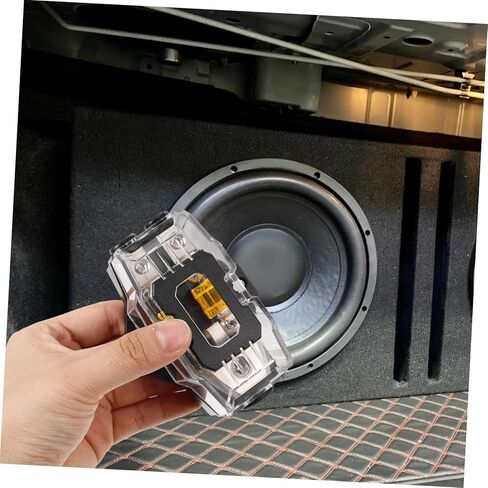 Luxshiny 32v Auto Audio Fuse Block Way Amplifier Fuse حامل غطاء شفاف لسهولة المراقبة مصمم لأنظمة الصوت الخاصة بالسيارات وتعديلاتها in Kuwait