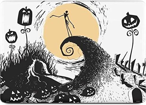 Skinit Decal Laptop Skin Compatible with MacBook Pro 13-inch with Touch Bar (2016-20) - Officially Licensed Disney Jack Skellington Pumpkin King Design in Saudi Arabia