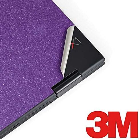 ملصق Skinit للكمبيوتر المحمول متوافق مع Thinkpad X1 Yoga (الجيل الثالث 2018) - تصميم قلب موسيقي لامع أرجواني مصمم في الأصل in Saudi Arabia
