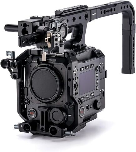مجموعة Tilta Full Camera Cage Pro Kit المتوافقة مع Fujifilm GFX ETERNA | زر التسجيل المتكامل | حامل قضيب 15 ملم | لوحات وحدات | قوس L وحامل معين المنظر الإلكتروني | تمديد المقبض - أسود in Saudi Arabia