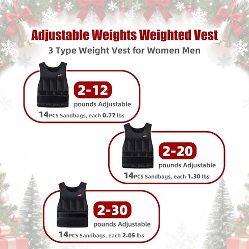 Adjustable Weighted Vest for Men Women,2-20 Lbs Adjustable Weighted Vest with Straps Womens Running Weight Vest for Walking Strength Training Fitness in Saudi Arabia