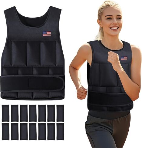 Adjustable Weighted Vest for Men Women,2-20 Lbs Adjustable Weighted Vest with Straps Womens Running Weight Vest for Walking Strength Training Fitness in Saudi Arabia