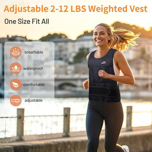 Adjustable Weighted Vest for Men Women,2-20 Lbs Adjustable Weighted Vest with Straps Womens Running Weight Vest for Walking Strength Training Fitness in Saudi Arabia