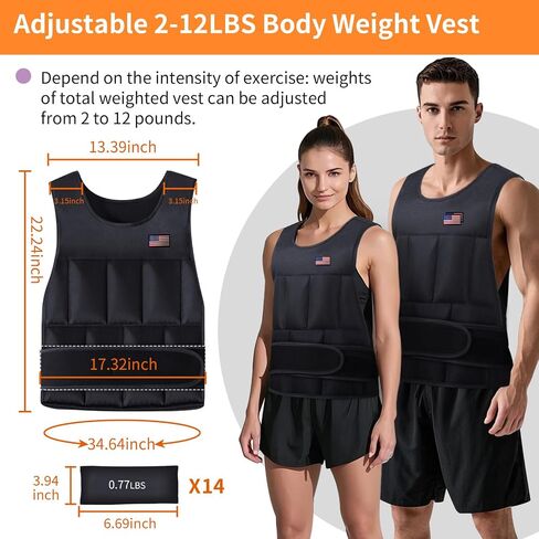 Adjustable Weighted Vest for Men Women,2-20 Lbs Adjustable Weighted Vest with Straps Womens Running Weight Vest for Walking Strength Training Fitness in Saudi Arabia
