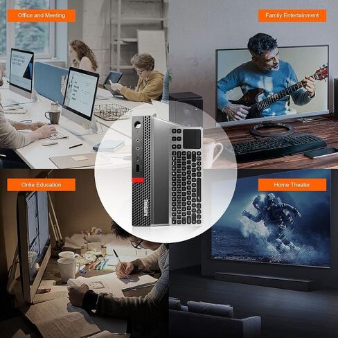 Lenovo ThinkCentre M920q Windows 11 كمبيوتر مكتبي HTPC Mini PC، Intel 6 Core i5 8500T حتى 3.50 جيجا هرتز، 16 جيجا رام 256 جيجا NVMe SSD، AX210 Wi-Fi، دعم 4K (متجدد) in Saudi Arabia