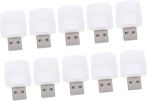 Lurrose 10 قطع USB LED مجموعة إضاءة ليلية محمولة تعمل بالطاقة USB مصباح داخلي للسيارة والاستخدام المنزلي أضواء جو خافتة توهج ناعم لغرف النوم والممرات in Kuwait
