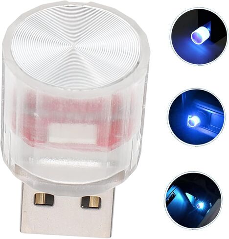 Alipis سيارة الإضاءة المحيطة USB بالطاقة مصباح الليل المحمولة ديكور لغرفة نوم السيارة والكمبيوتر المحمول تصميم مدمج مع الظل بلوري لينة لجو دافئ in Kuwait