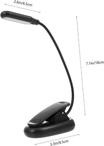 Vaguelly Adjustable Led Reading Light for Night Fishing Clip Lamp for Bedside Study Desk Brightness Levels Led Eye Protection for Reading Dark in Saudi Arabia