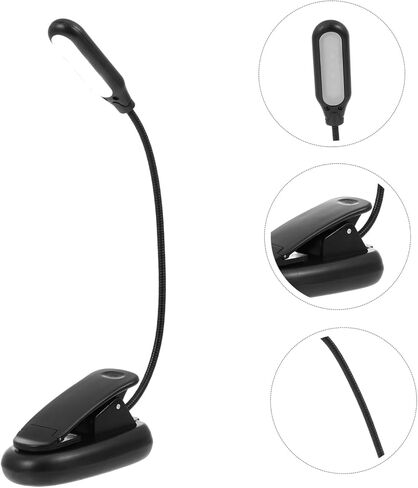 Vaguelly Adjustable Led Reading Light for Night Fishing Clip Lamp for Bedside Study Desk Brightness Levels Led Eye Protection for Reading Dark in Saudi Arabia
